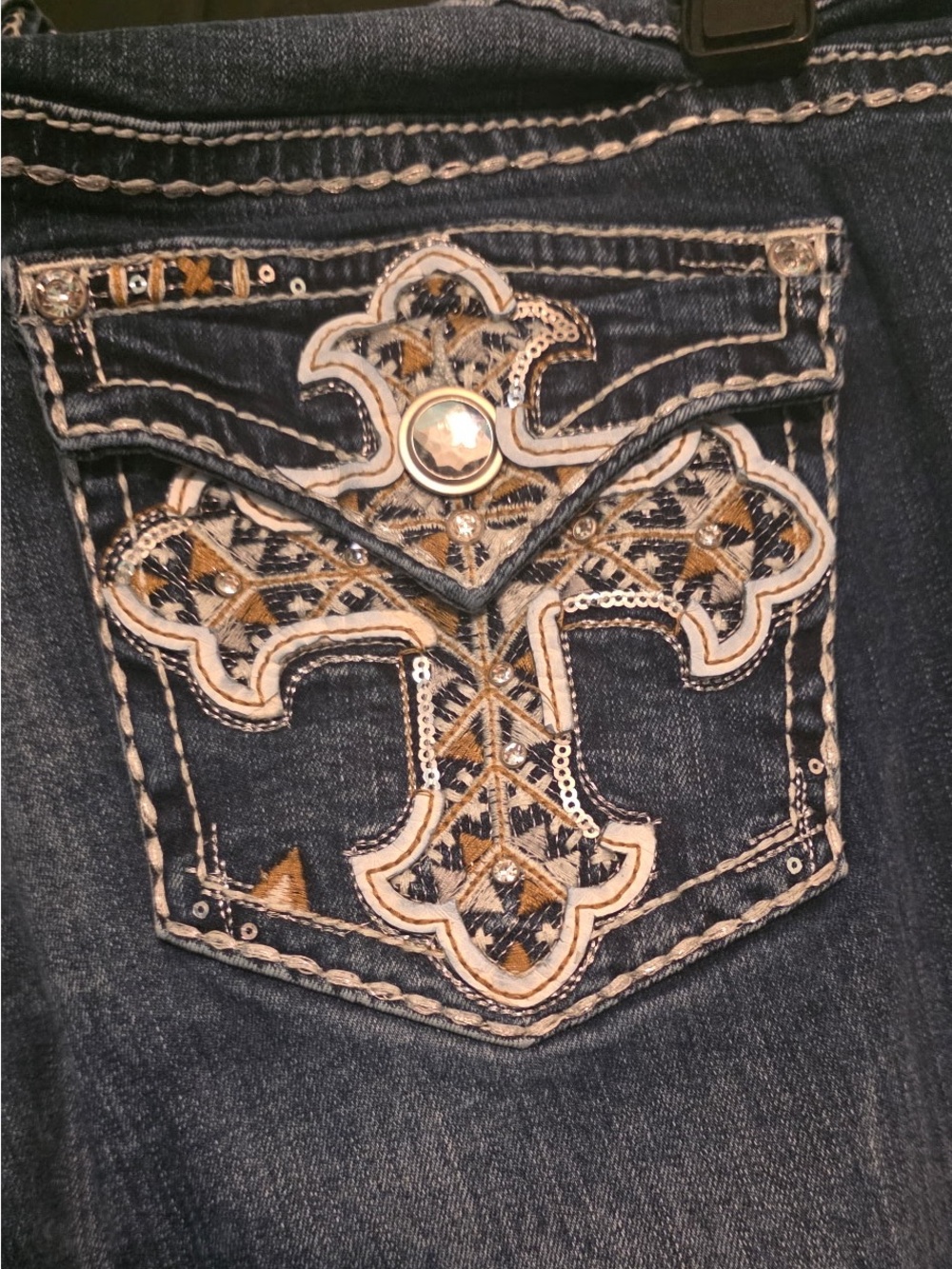 Antique Rivet Jeans - Picture 3 of 4